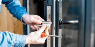 one of the most common type of door locks being fitted