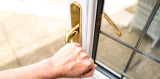 a double glazed front door that won't lock
