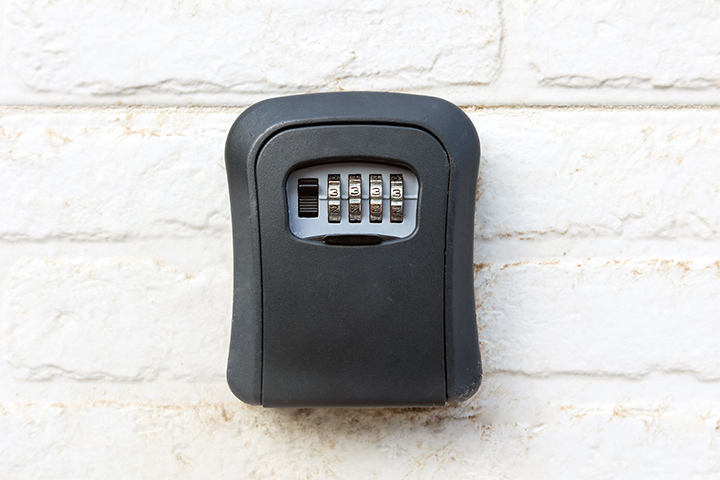 how safe are key safes like this one mounted on a white washed brick wall